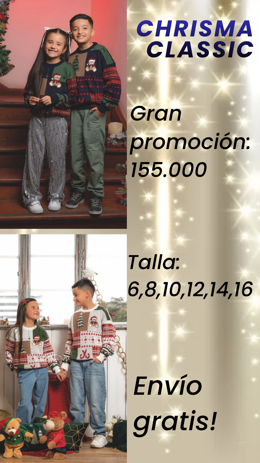 Buzos niños navidad